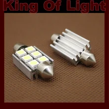 100x светодиодное освещение автомобиля Canbus 36 мм C5W гирлянда с 6 светодиодами smd 5050 obc error free без ошибок