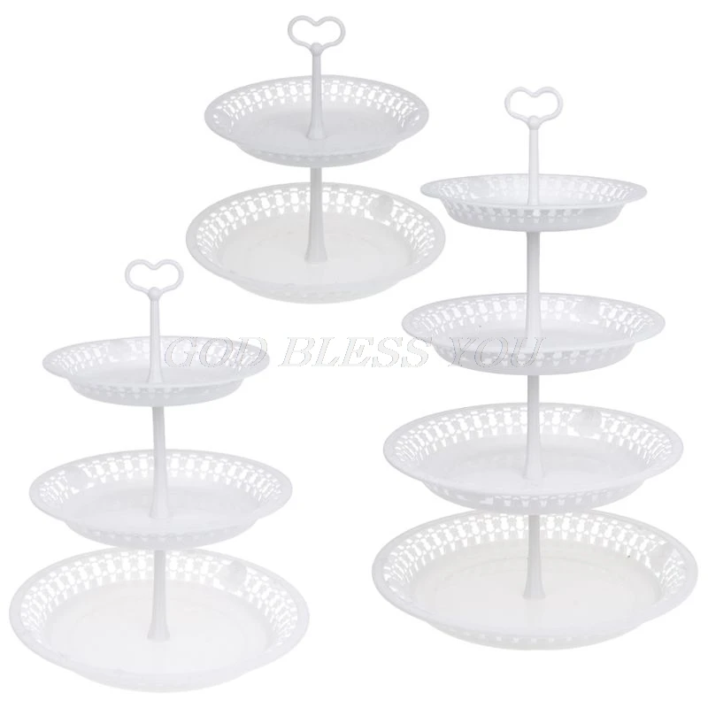 

Practical 2/3/4 Tier Cake Cupcake Plate Stand Handle Fitting Holder Hardware Wedding Party Decor