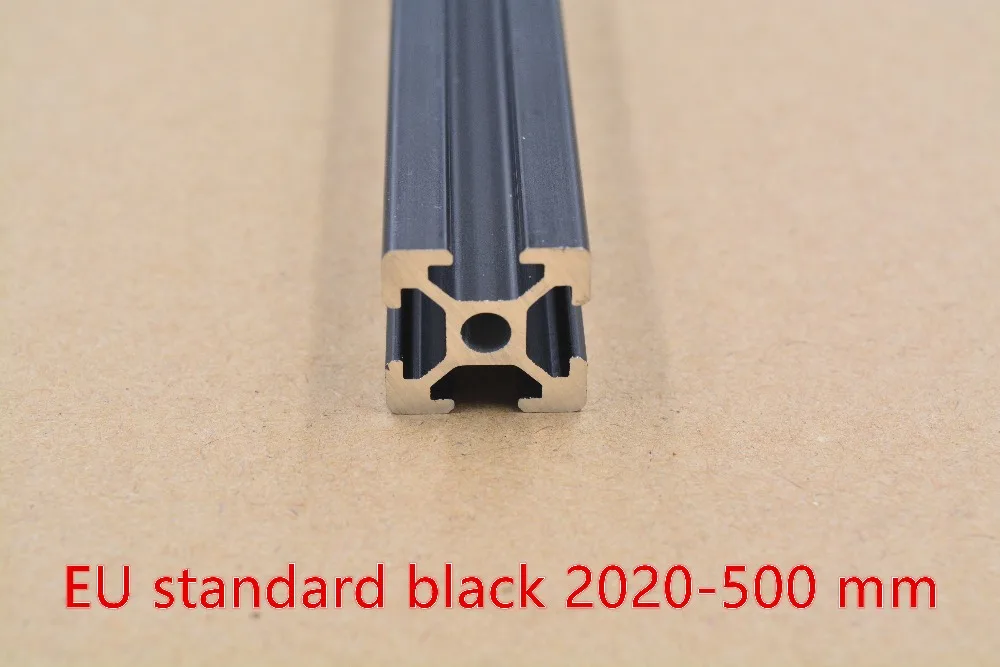 2020 Aluminum Extrusion Profile European Standard Black Length 500mm