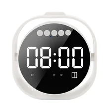 Многофункциональный светодиодный зеркальный экранные часы USB Перезаряжаемый беспроволочный динамик fm-радио Регулируемая громкость, двойная сигнализация и повтор