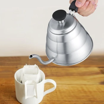 

HOT-Stainless Steel Hand Drip Pot Coffee & Tea Kettle With Gooseneck-Shaped Spout