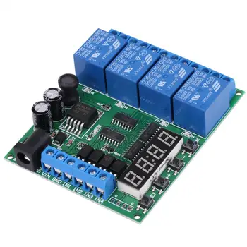 

DC 4-Channel Multifunction Delay Time Timer Relay Switch Module Power anti-reverse diode