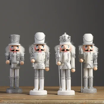 

The silver ornaments Home Furnishing Decor Nutcracker soldiers puppet joint British Decoration Setting and Filming figure