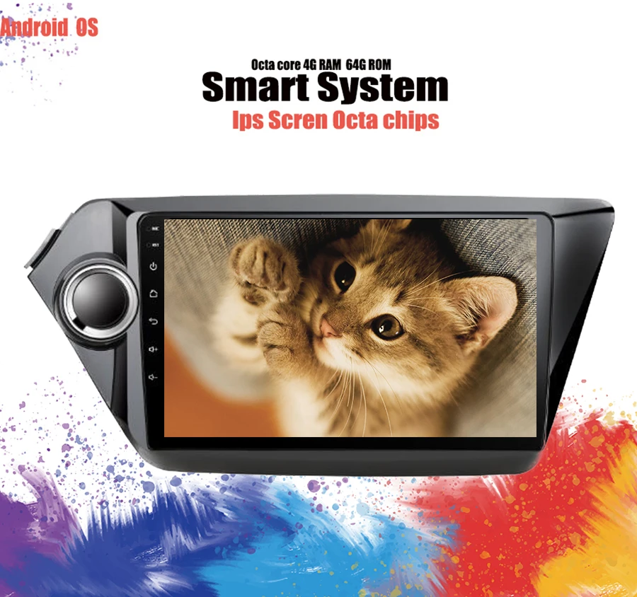 Автомагнитола 2DIN 9 дюймов Восьмиядерный процессор Android 10 0 DVD GPS для Kia Rio K2 2010 2015 с