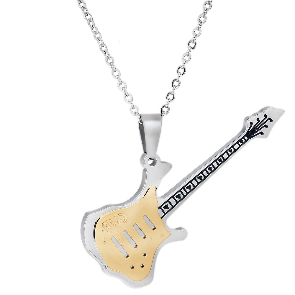 Buy Rock Punk Music Charm Guitar Necklace Pendant Men
