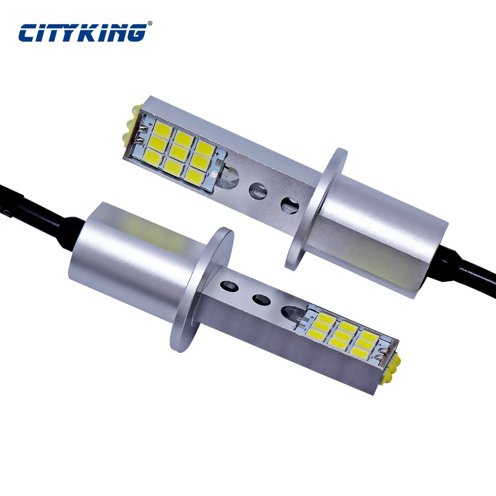 2Pcs Super Bright H1 Led Bulb 24W White High Power led Headlight Auto ...