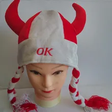 Детская взрослая красная и белая шляпа клоуна с плавинами вечерние рождественские шляпы на Хэллоуин с ок