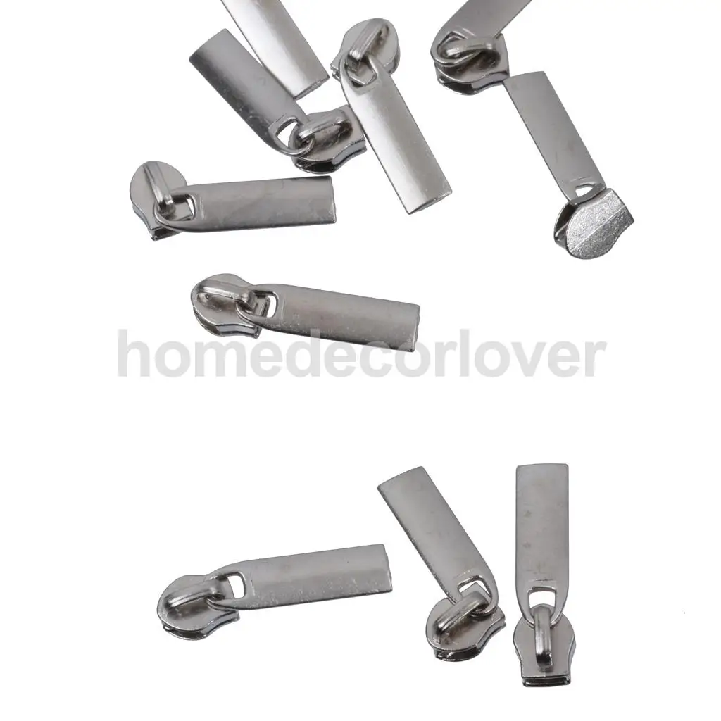 10 шт. модный мульти металлический застежка молния съемник/молния тяга слайдеры