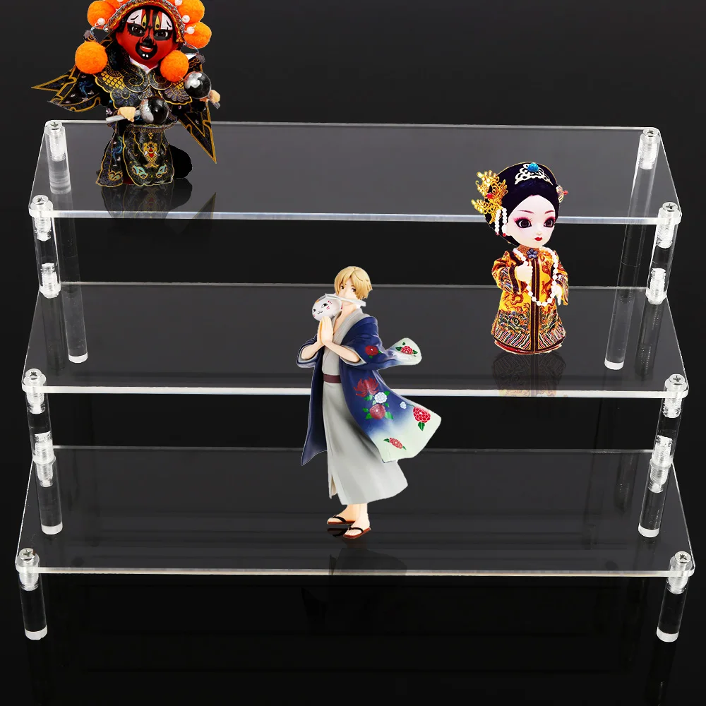  3 Layer Acrylic Cosmetics Storage Rack Detachable Jewelry Sundries Holder Toys Perfume Display Stan