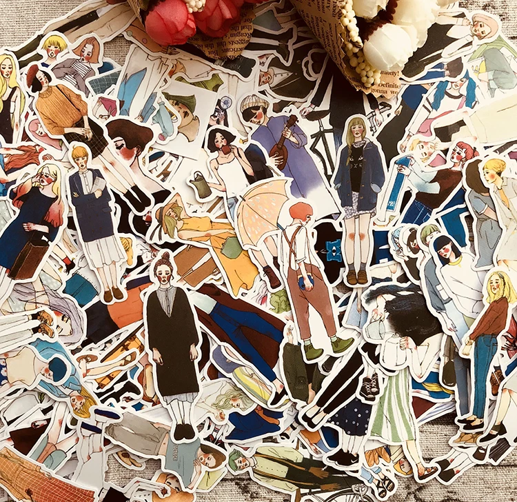 280pcs Cute kawaii self-made Pretty girls scrapbooking Stickers /Decorative Sticker /notebook diary welt DIY Craft Photo Albums