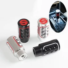 Универсальная алюминиевая ручка переключения передач с автоматической головкой, металлические детали салона автомобиля, крутая ручка переключения передач для гонок, ручка переключения рулевого механизма автомобиля, ручка переключения передач