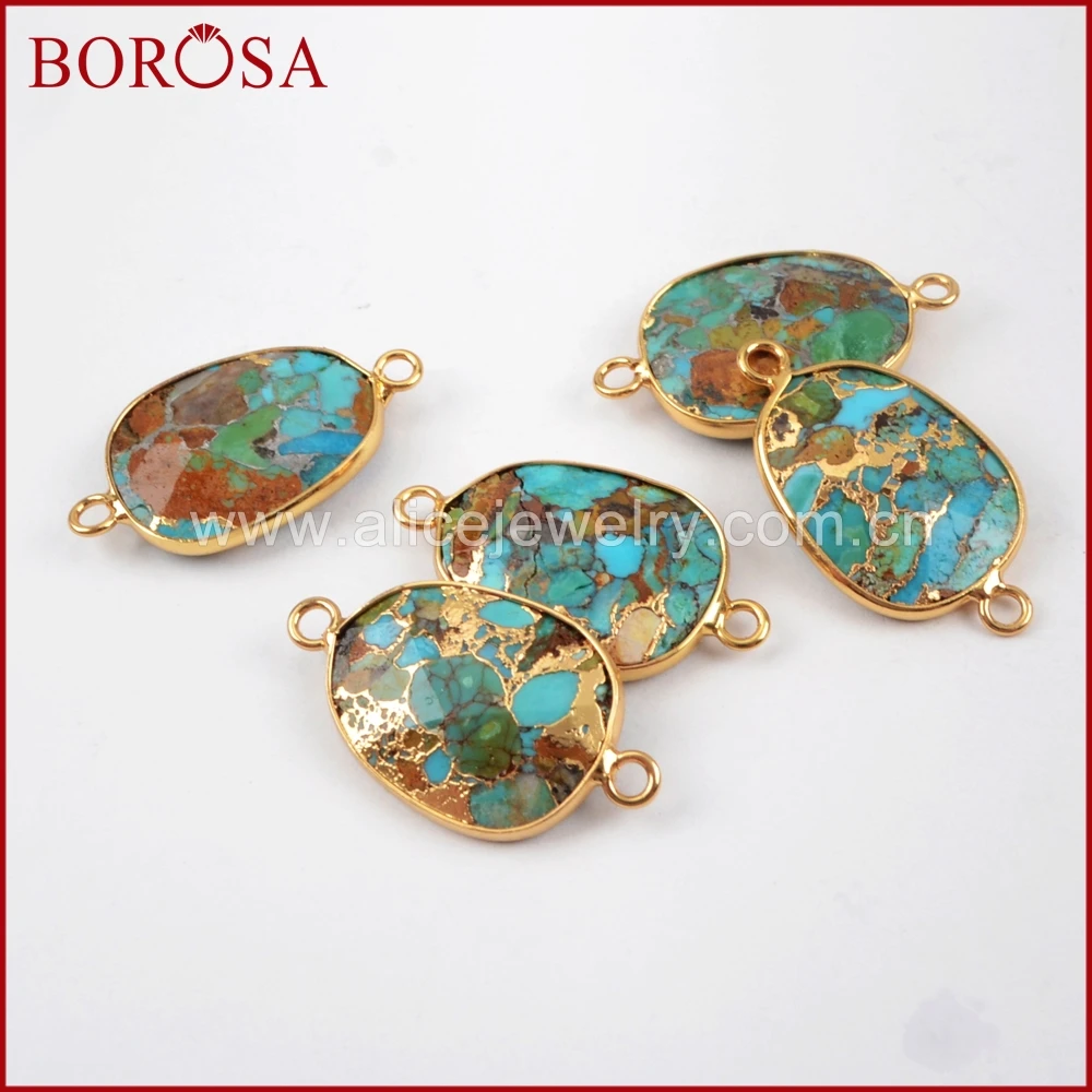 BOROSA 5/10 шт. золотого цвета свободная форма медная фоторазъем двойные втулки из