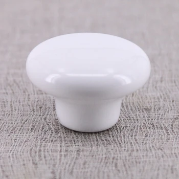 

Dia 38mm White Button knobs Single hole Ceramic Kitchen Furniture cabinet drawer handle Wardrobe Door Pulls Dresser Drawer Knob
