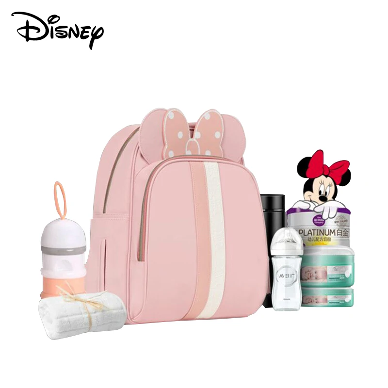

Disney Usb Large-capacity Mummy Baby Bag Diaper Bag Travel Backpack with Bottle Insulation Bag Maternal and Waterproof Back Milk