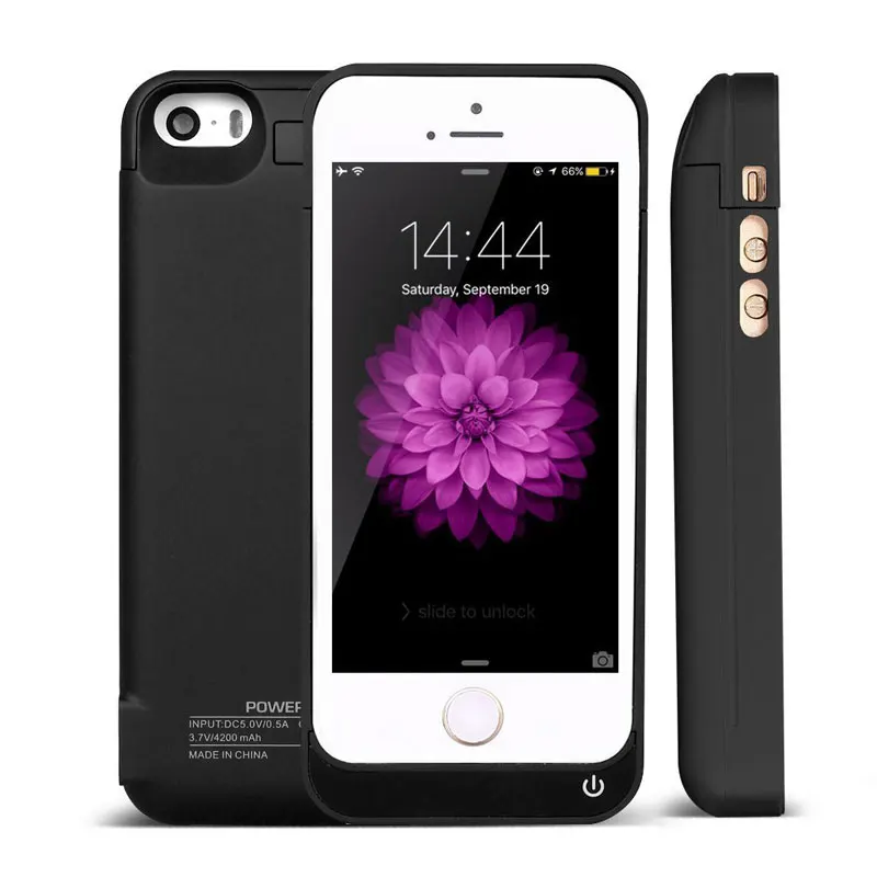 4200mAh Case Charging for iphone 5 5s 5c SE External Rechargeable Battery Charger Case Power Bank