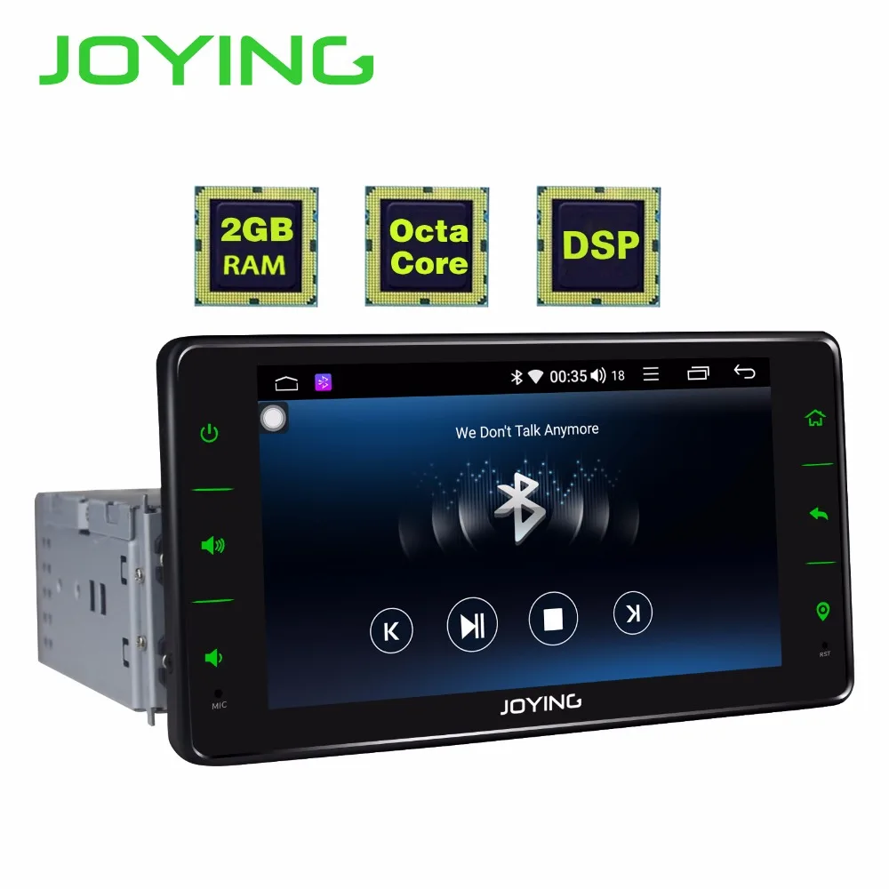 Best JOYING Android 8.1 one din 6.2"head unit Octa Core DSP GPS Navigation Support Split Screen 2GB universal stereo Car Radio player 5