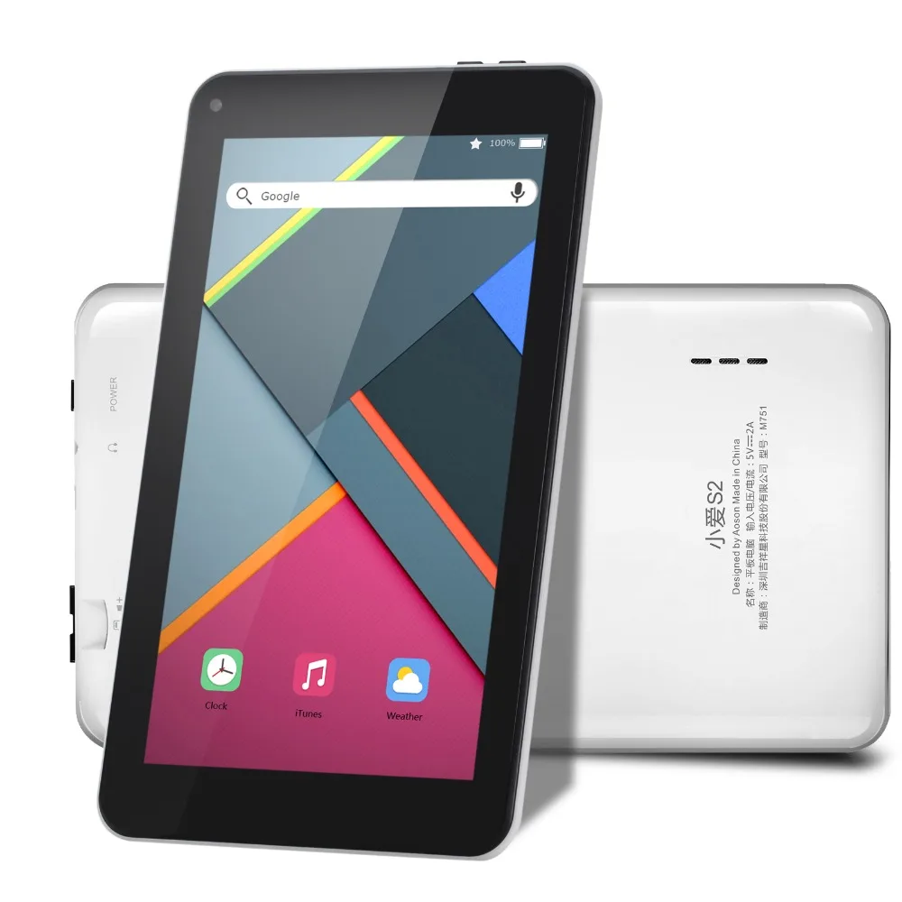 Бренд AOSON M751 7 дюймов PC таблетки 1 ГБ 8 HD IPS Android 5.1 Quad Core Две камеры Bluetooth g сенсор WI FI