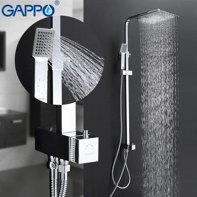 

GAPPO Shower Faucets Waterfall wall shower mixer tap set bathroom rainfall shower set bathroom shower mixers Faucet