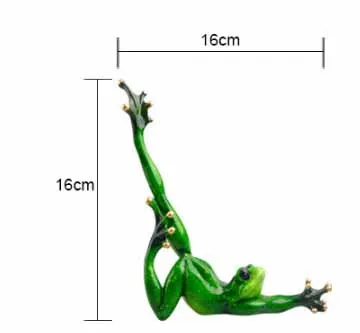 Украшение для дома Kawaii Yoga Frogs статуэтка девушка мечты Современная смола домашняя