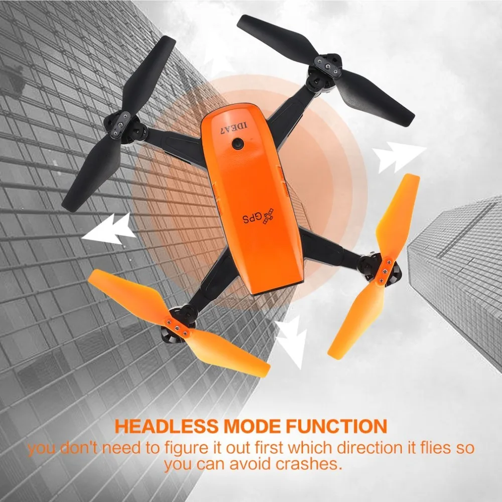 Le-idea IDEA7 2,4G Cámara RC Drone Quadcopter plegable con 720 P gran angular Wifi GPS altura de retención una tecla sin cabeza Le-idea IDEA7 2,4G Cámara RC Drone Quadcopter plegable con 720 P gran angular Wifi GPS altura de retención una tecla sin cabeza