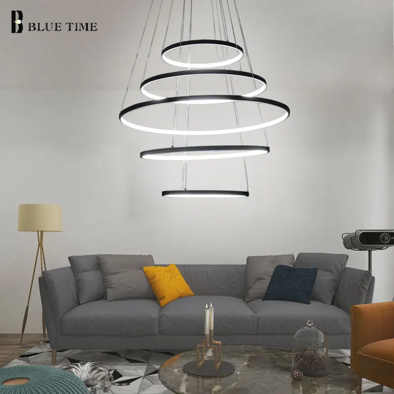  LED Pendant Light Lustres Aluminum Circle Rings Modern LED Pendant Lamp For Living Room Dining room - 32862348807