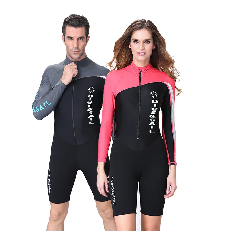 Men Women Neoprene Lycra Wetsuits Surf Suit Long Sleeve Diving Suits