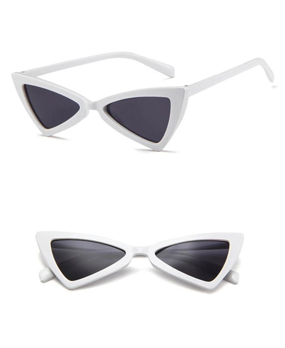 NEW brand design new European American cat eye glasses sunglasses ladies retro sunglasses transparent box colorful glasses (9)