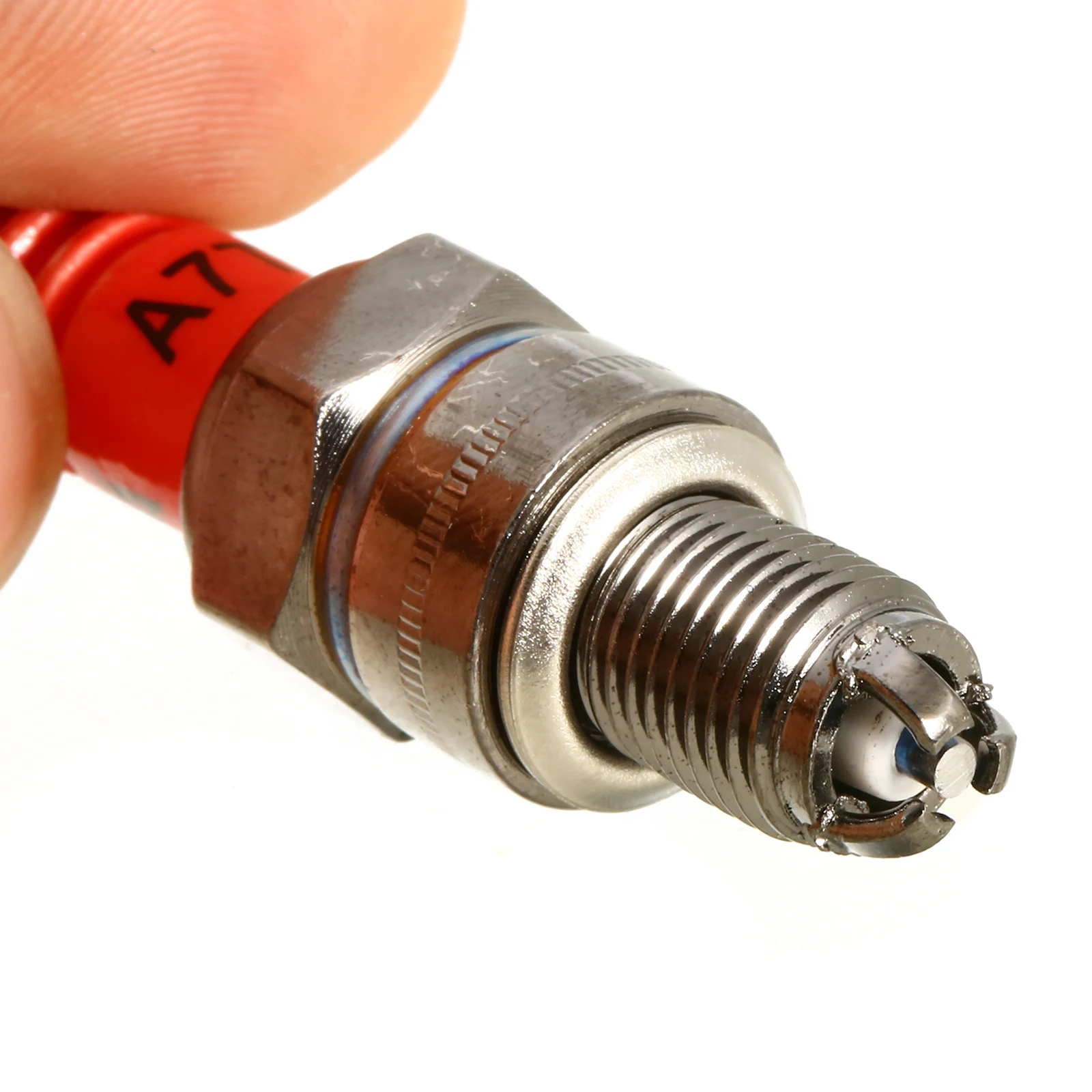 Mayitr 1pc 10mm High Performance A7TC Spark Plug Three-Electrode For GY6 50cc-150cc ATV Motorcycle