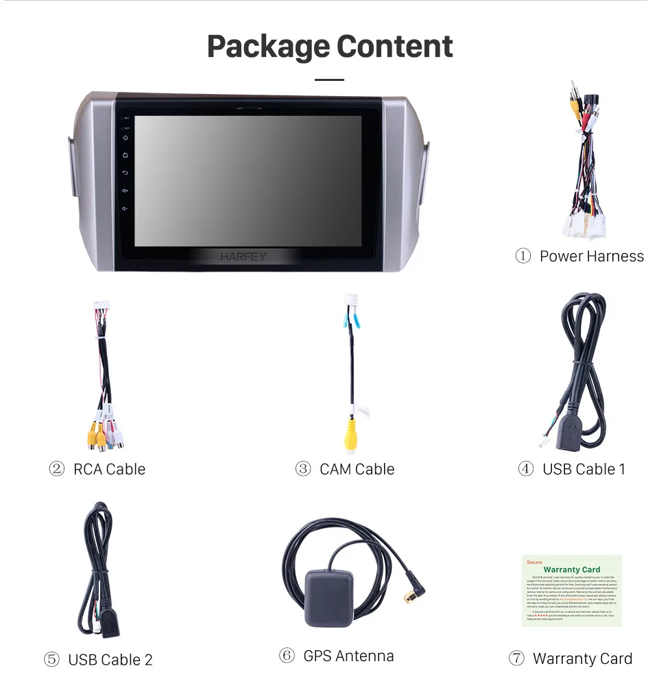 Discount Harfey Android 8.1 Car 9" Autoradio Stereo Multimedia Player for Toyota INNOVA 2015 Left Hand Driving GPS Navi SWC Bluetooth USB 17