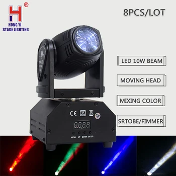 

Cree 10W RGBW 4in1 LED Mini Moving Head Beam Light professional stage light Dj Disco light(8pcs/lot)