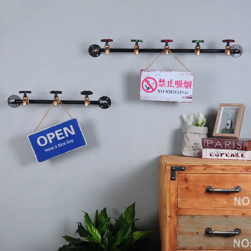 

Vintage Wrought Iron Faucet Decorative Hook Hanger Wall Hook Key Holder Wall Crafts Home Decoration Accessories Wall Decorations