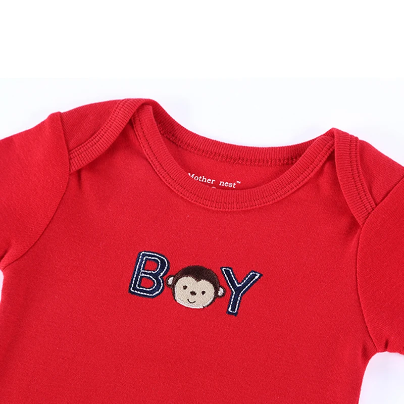 2016 Newly 25 Styles Baby Clothing 0-12 M Romper Mother Nest Red Color Monkey Embroidered Next Boy&Girl Bebes Newborn Clothes
