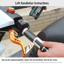 Пара универсальных ручных ручек для мотоциклов из углеродного волокна 22 мм