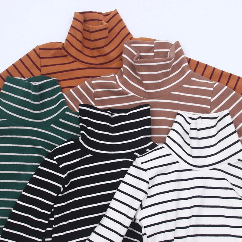 

Children Clothing Autumn Girls Boys Warm Striped Blouse 2018 New Thick KIds Thick Shirt Cotton Long Sleeve Basic Tops 2-8 Yrs