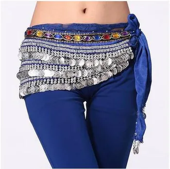

Belly dance costumes senior Dotd gold coins belly dance belts for women belly dancing hip scarf