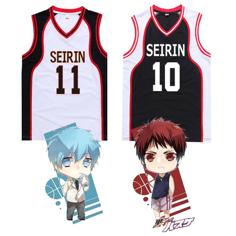 Аниме Kuroko без корзины SEIRIN баскетбольная форма номер 10 11 унисекс Tetsuya спортивная