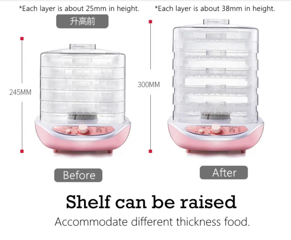 5 слоев машина для сушки фруктов овощесушилка еда осушитель с компьютерным управлением сухой воздух машина бытовая сушилка