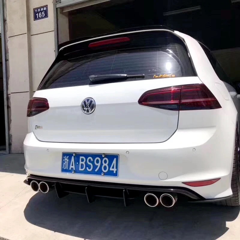 Для VW Golf 7/7,5 ABS задний бампер диффузор бампер для Volkswagen MK7 и 7,5 Rline и GTI средства ухода за кожей комплект бампер спойлер задней крышки задний спойлер