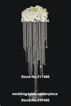 

tall acrylic crystal flower stand for wedding table centerpieces