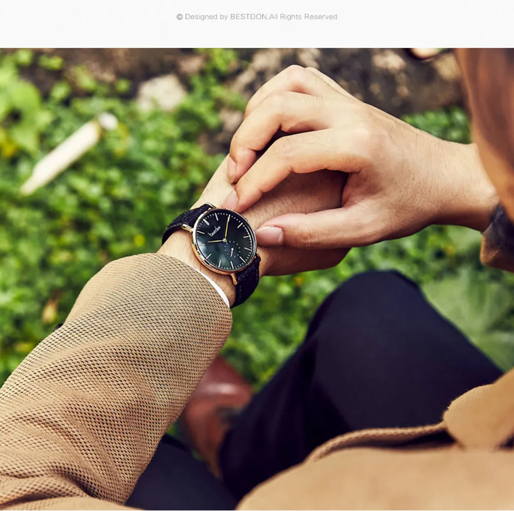 Bestdon пара часов Ultra Slim Мода повседневное часы кварцевый механизм Parnis тенденции стиль кожаный ремешок подарок для любителей бренд
