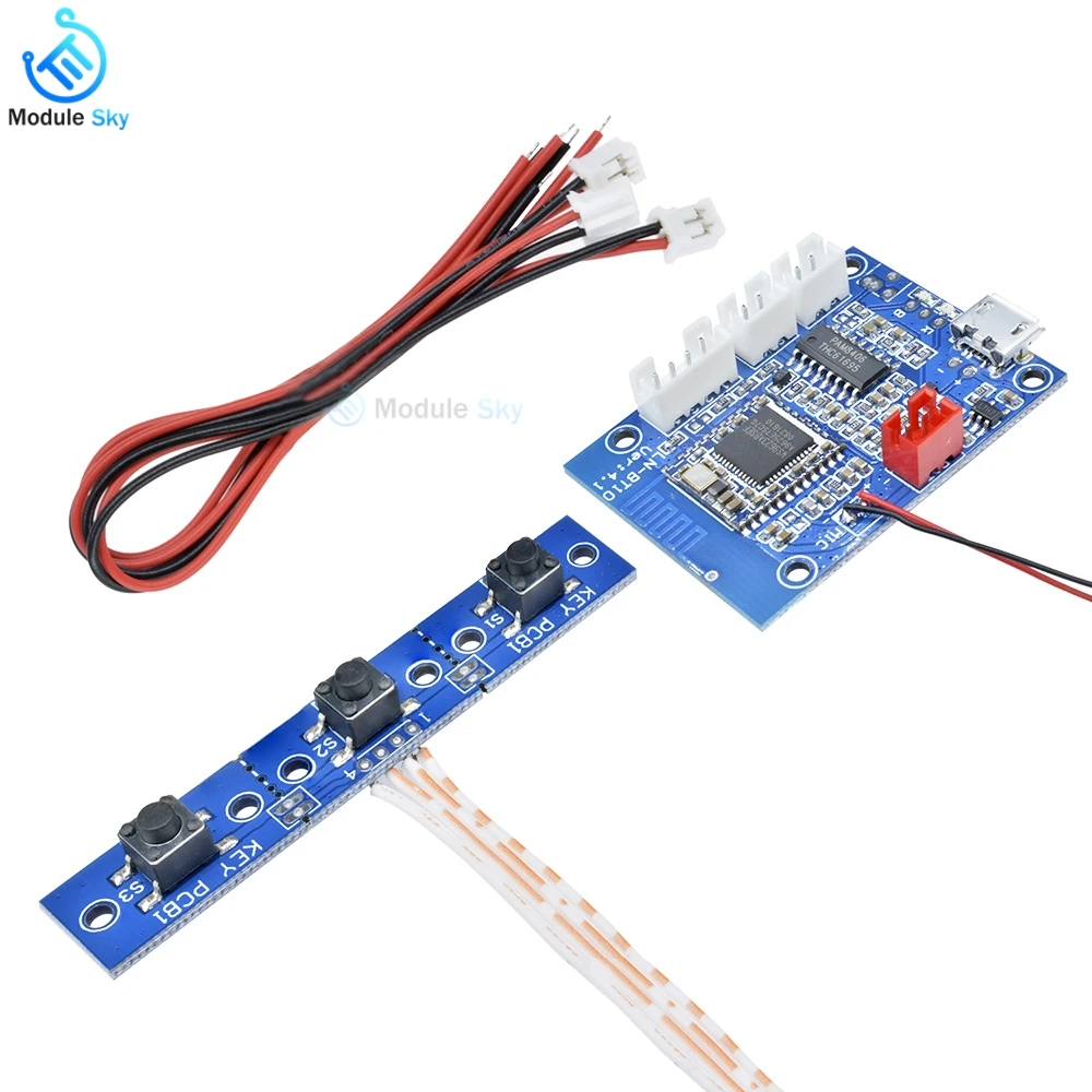 

PAM8406 Bluetooth 4.1 Stereo Amplifier Board 5W+5W Audio Receiver Module Speaker Sound Board for Hand-free Call