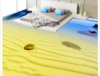

3d floor painting wallpaper Beach view 3D flooring 3d wallpaper waterproof 3d flooring pvc floor wallpaper