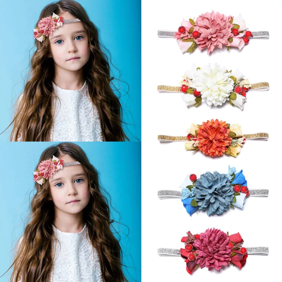 baby flower garland headband