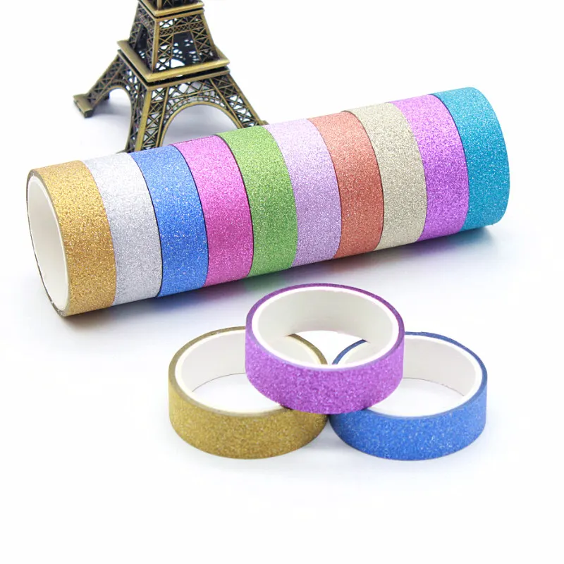 Scrapbooking Tape Stickers Card Decorations Glitter Paper Wedding