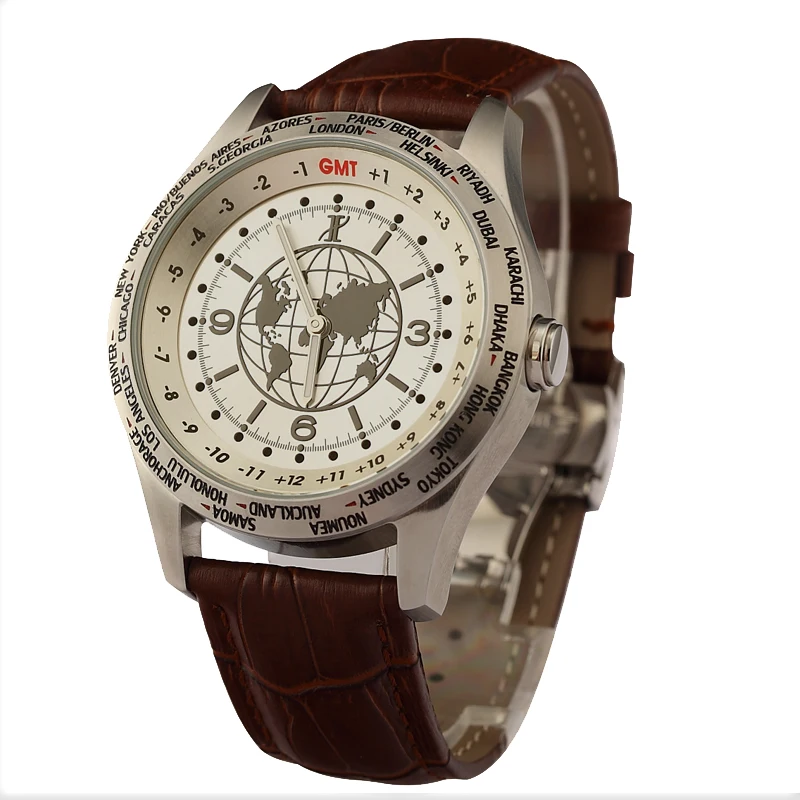 EFFORT Men's Sport Multi Time Zone Business Quartz watch 30M Waterproof