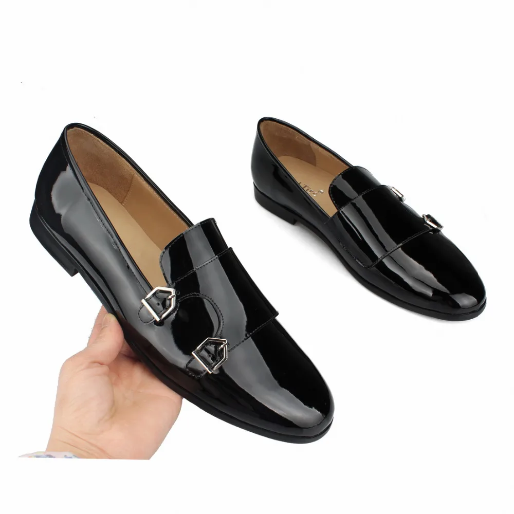 Black Patent leather Double-Monk Loafers (7)