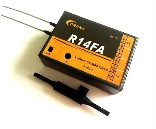 

Corona R14FA FASST Compatible 2.4Ghz 14Ch Receiver For FUTABA Transmitter 12FG