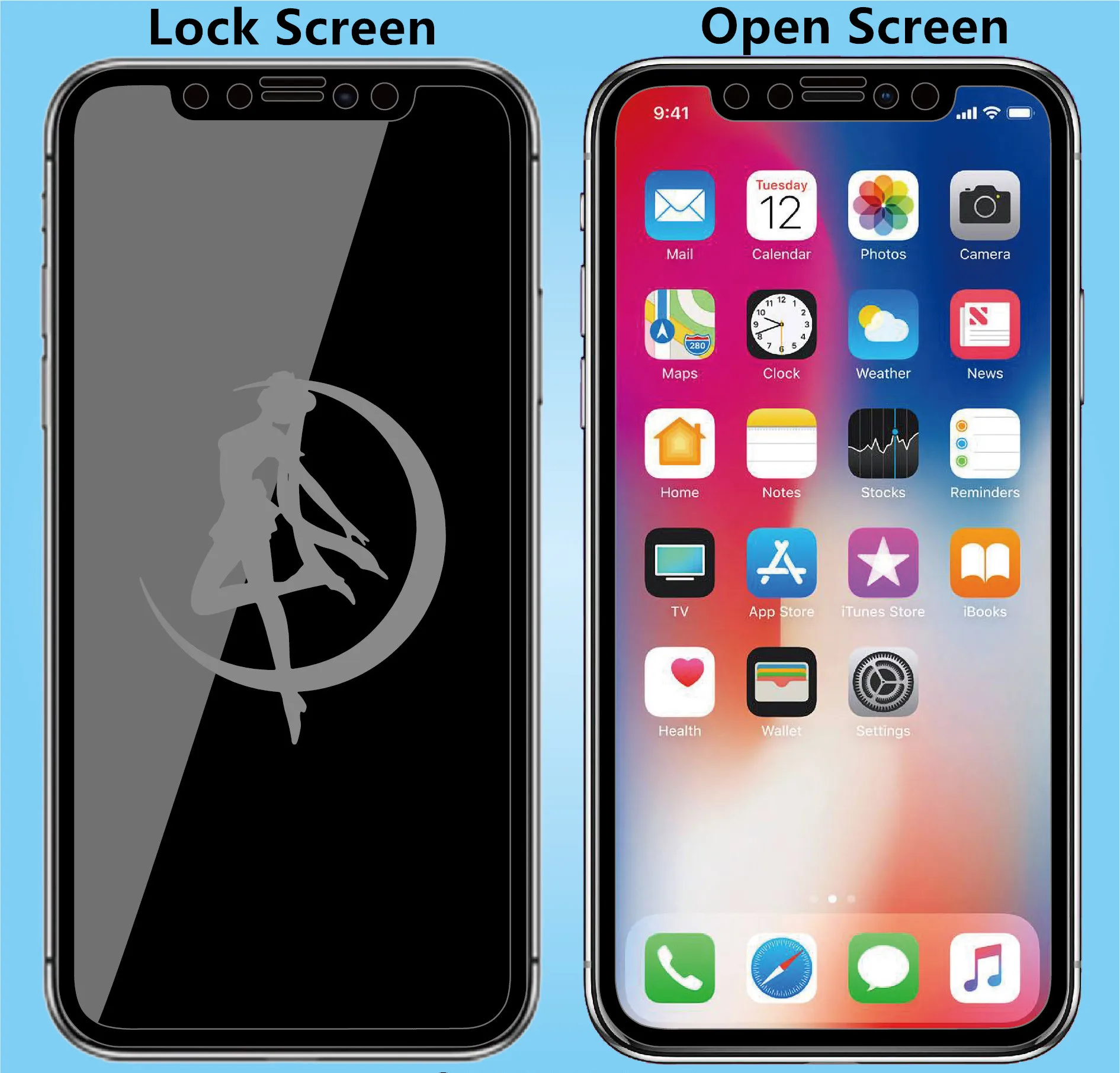 

Sailor Moon Princess Sesame Street Monsters Pattern 3D Full Screen Protector Tempered Glass For iPhone XR XS Max X Xs