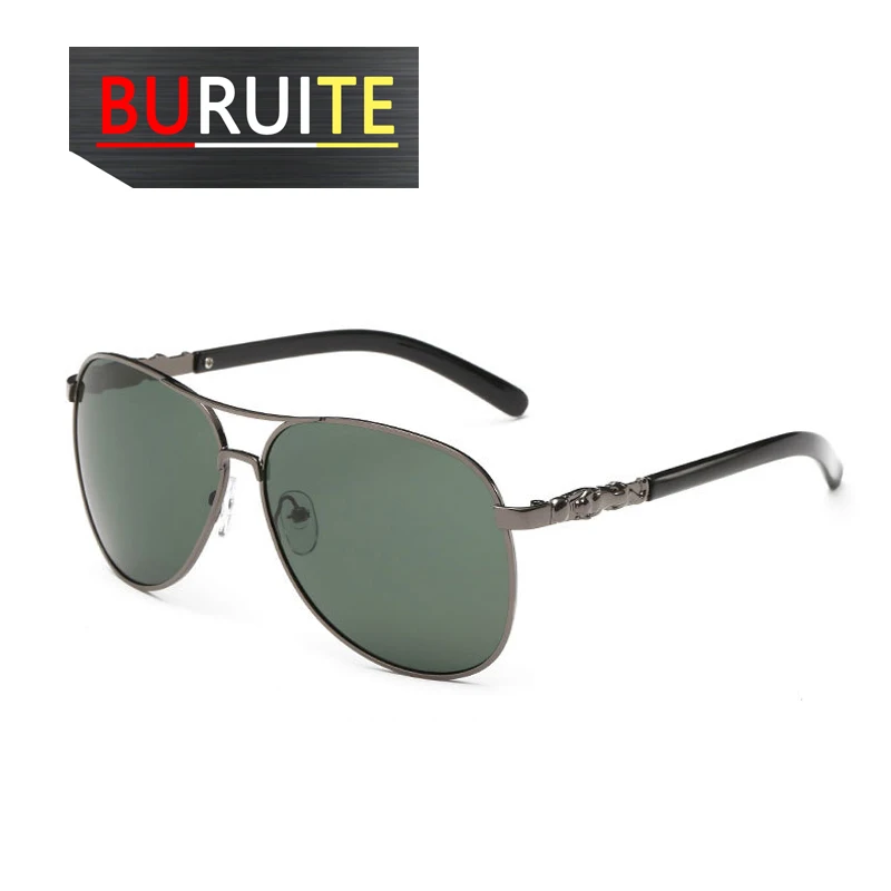 BURUITE мужские поляризованные солнцезащитные очки Классические водительские очки ночного видения очки для вождения - Цвет линз: C 5