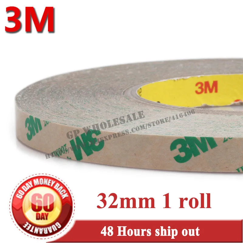 1x 32mm 2 Sided Sticky Tape 3M 468MP 200MP Adhesive for Wig Hair Connecting, Dust proof Foam Bonding Adhesive